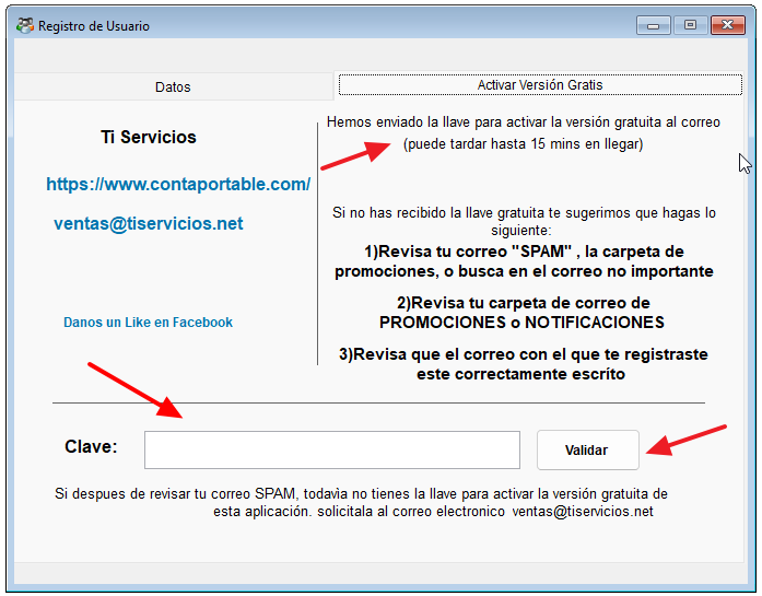 Software ContaPortable - Activación gratis